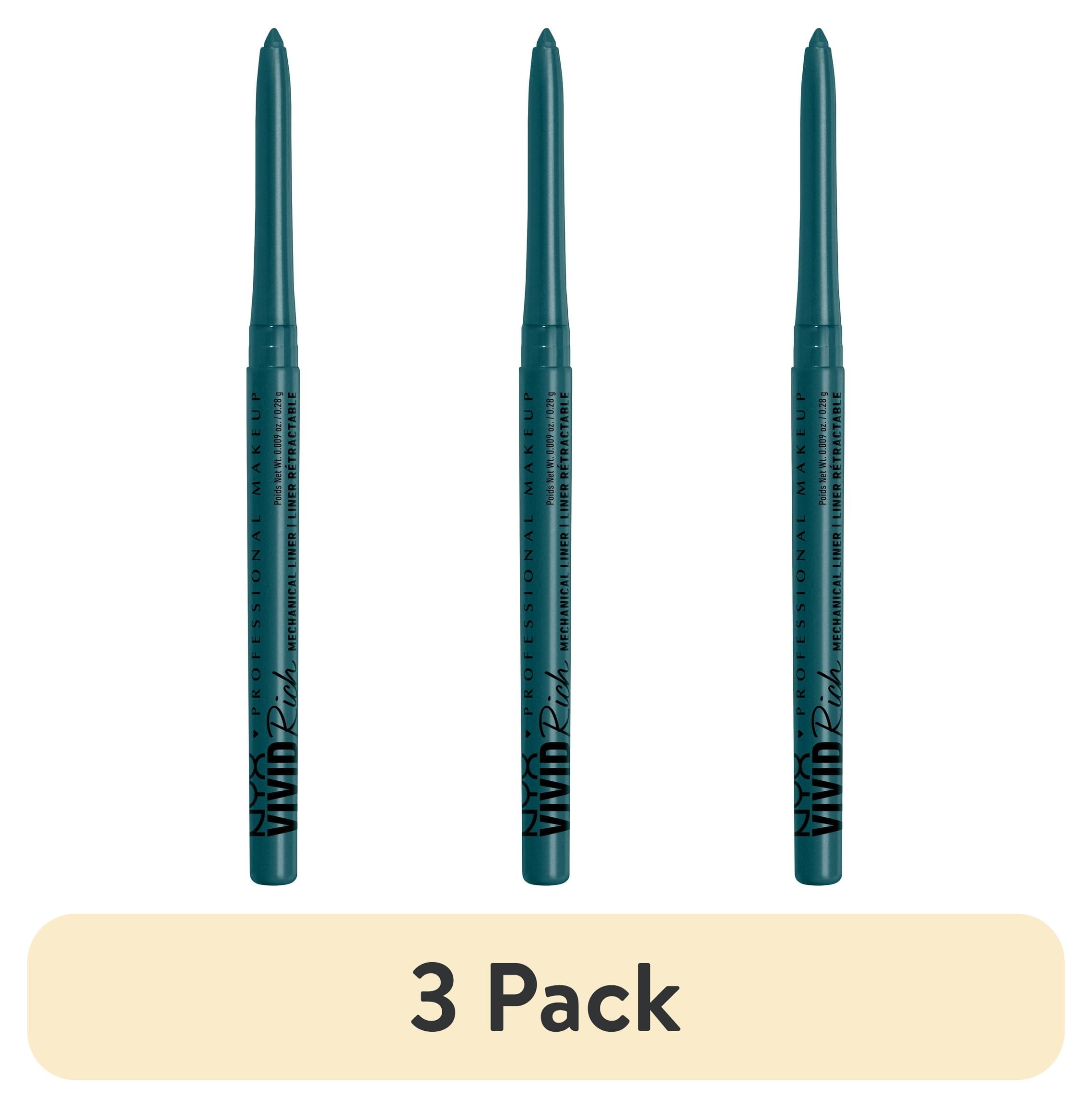(3 pack) NYX Professional Makeup Vivid Rich Mechanical Eyeliner Pencil, Aquamarine Dream