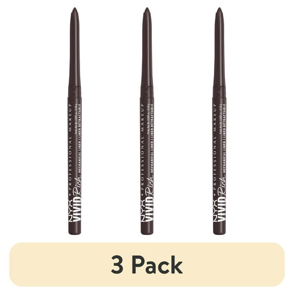 (3 pack) NYX Professional Makeup Vivid Rich Mechanical Eyeliner Pencil, Smokin' Topaz
