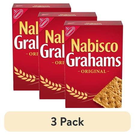(3 pack) NABISCO GRAHAMS Original Graham Crackers, 14.4 oz