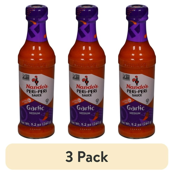 (3 pack) Nando's Garlic Medium Peri-Peri Sauce 9.2 oz