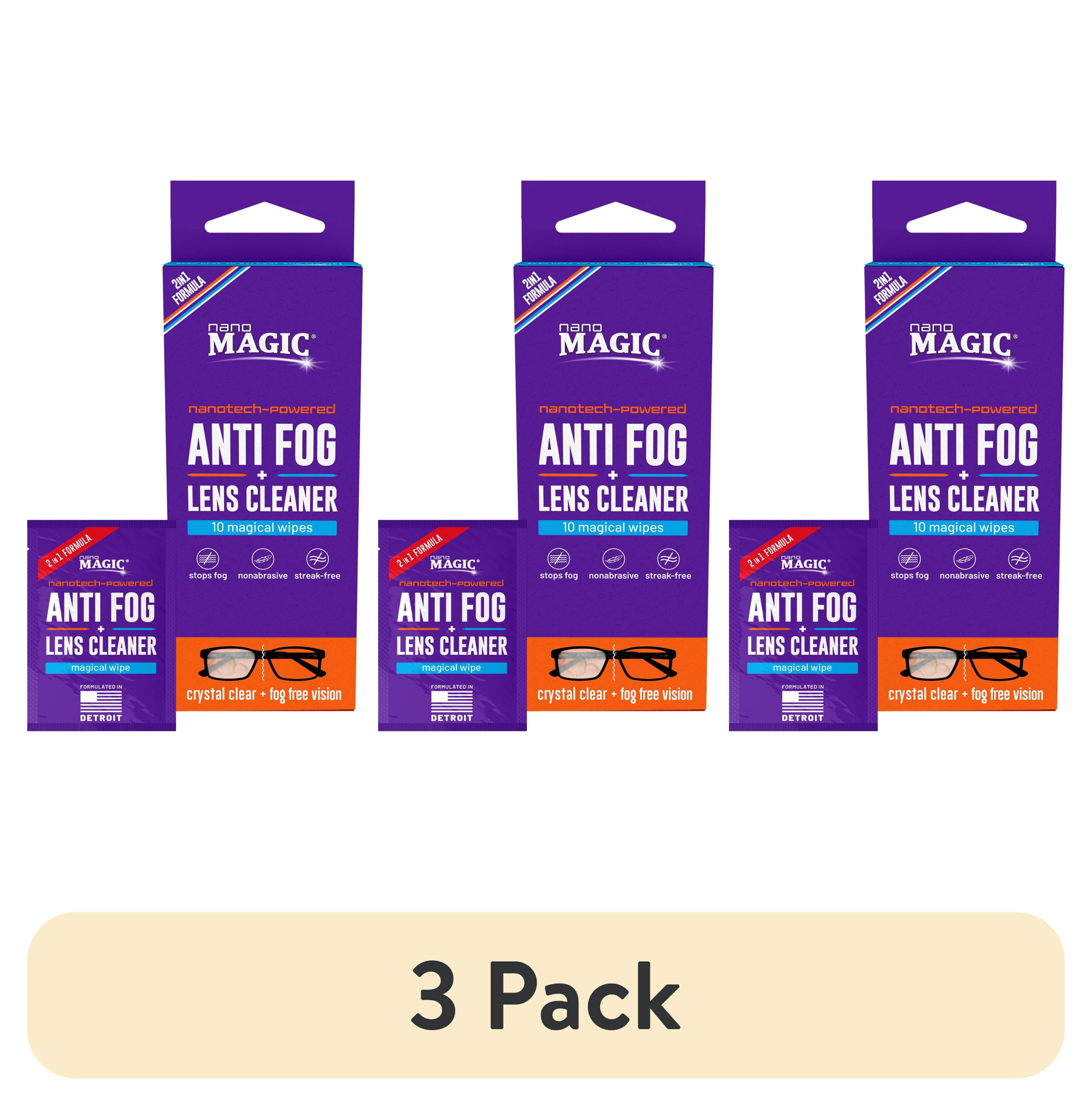 (3 pack) Nano Magic 2in1 Anti Fog + Lens Cleaning 10pk Wipes