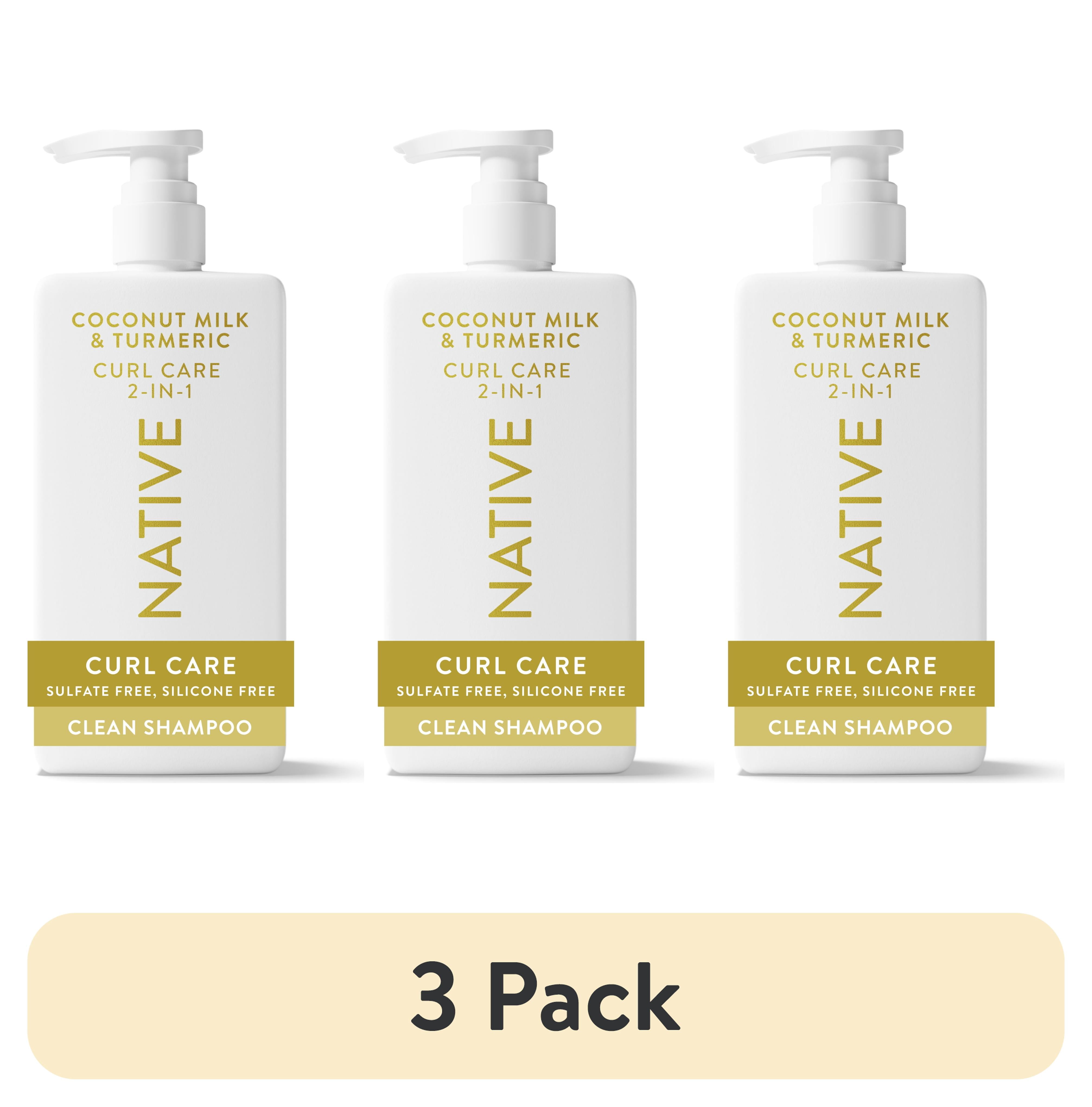 3 pack) Native Curl Care 2-in-1 Mens Shampoo and Conditioner