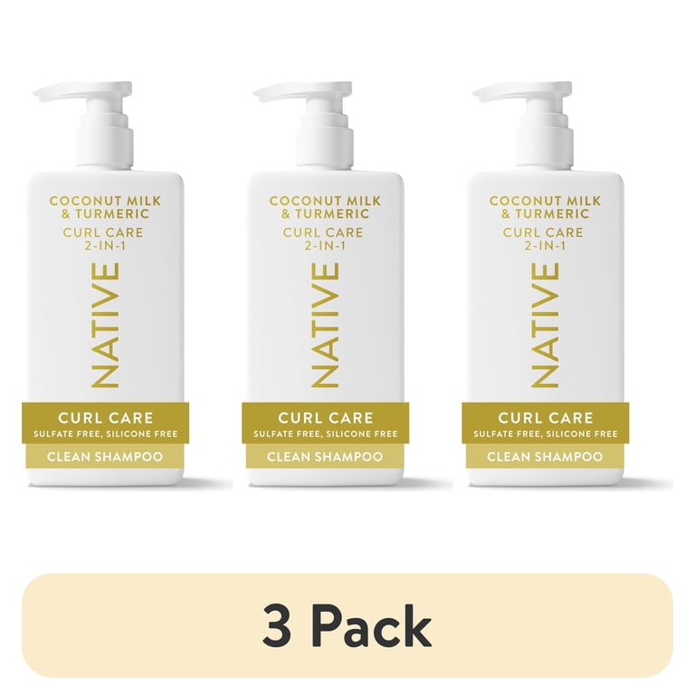 3 pack) Native Curl Care 2-in-1 Mens Shampoo and Conditioner
