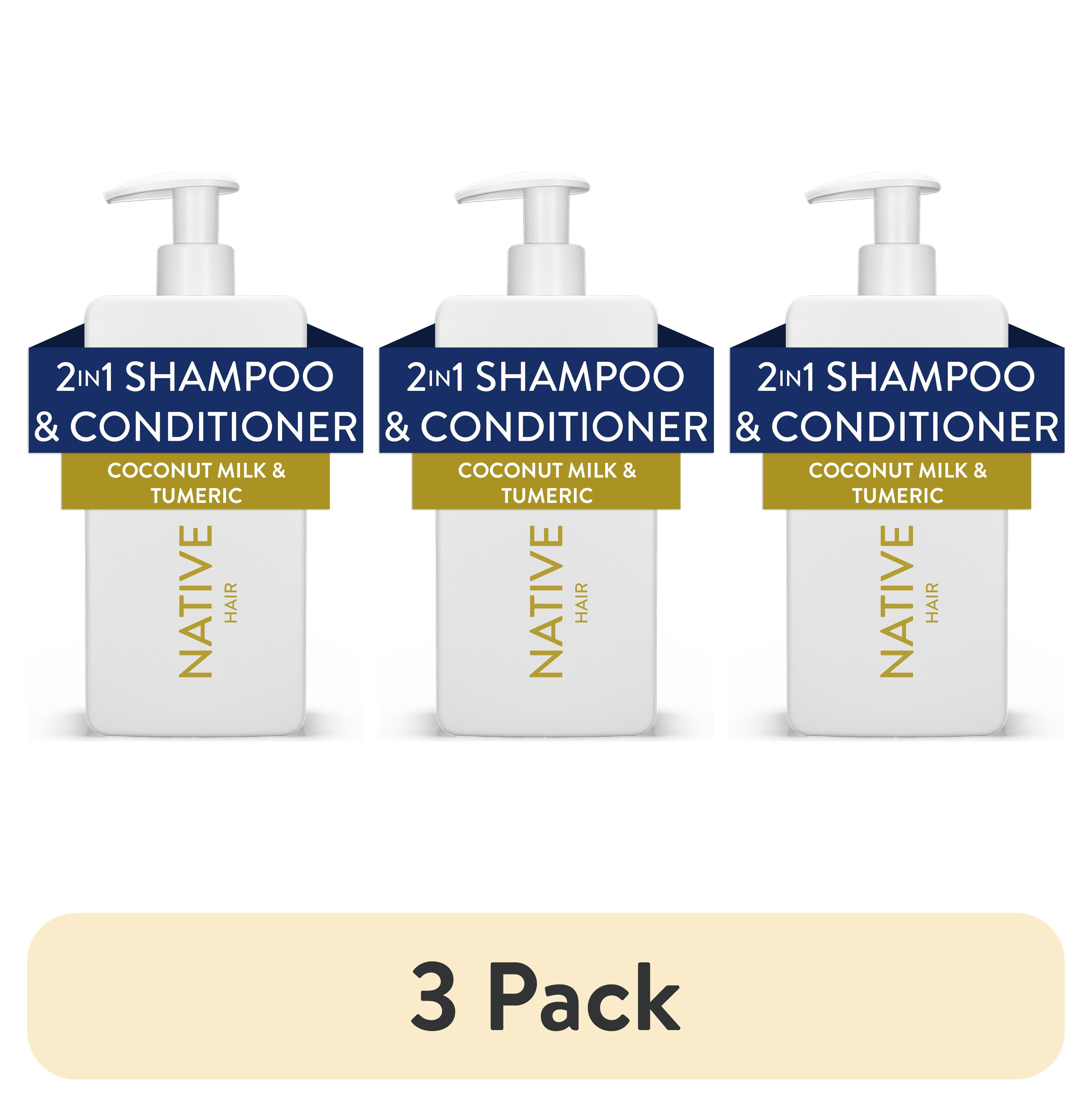 3 pack) Native Curl Care 2-in-1 Mens Shampoo and Conditioner