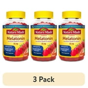 (3 pack) Nature Made Melatonin 10 mg Gummies, 70 Count of Melatonin Gummies for Supporting Restful Sleep