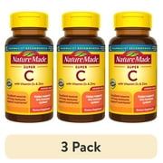(3 pack) Nature Made Super C with Vitamin D3 and Zinc Tablets, Dietary Supplement, 70 Count