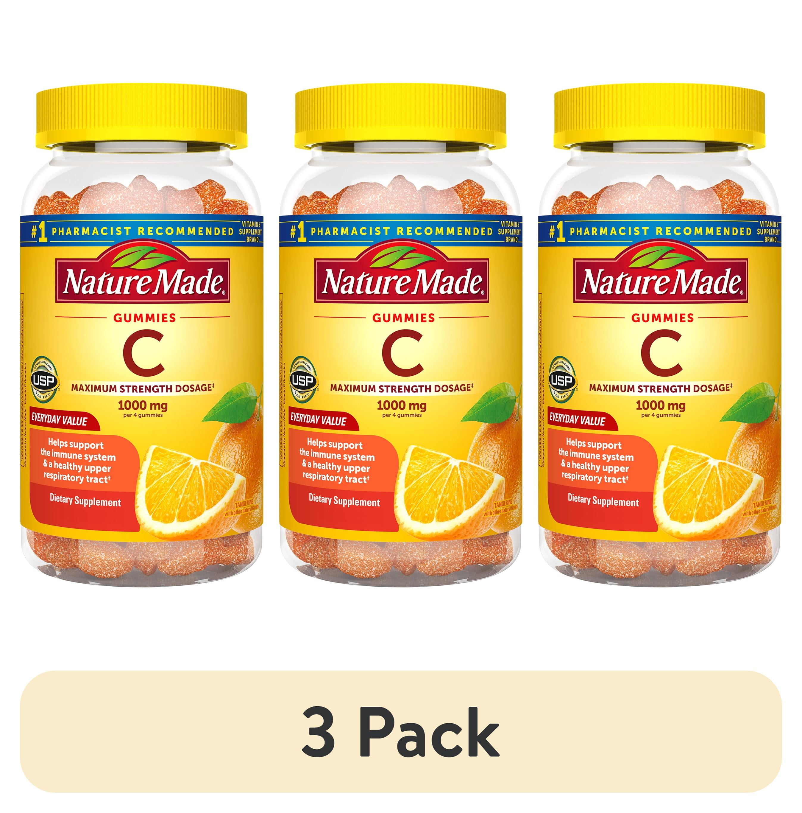 (3 pack) Nature Made Maximum Strength Dosage Vitamin C Gummies, 1000mg per Serving, 120 Count