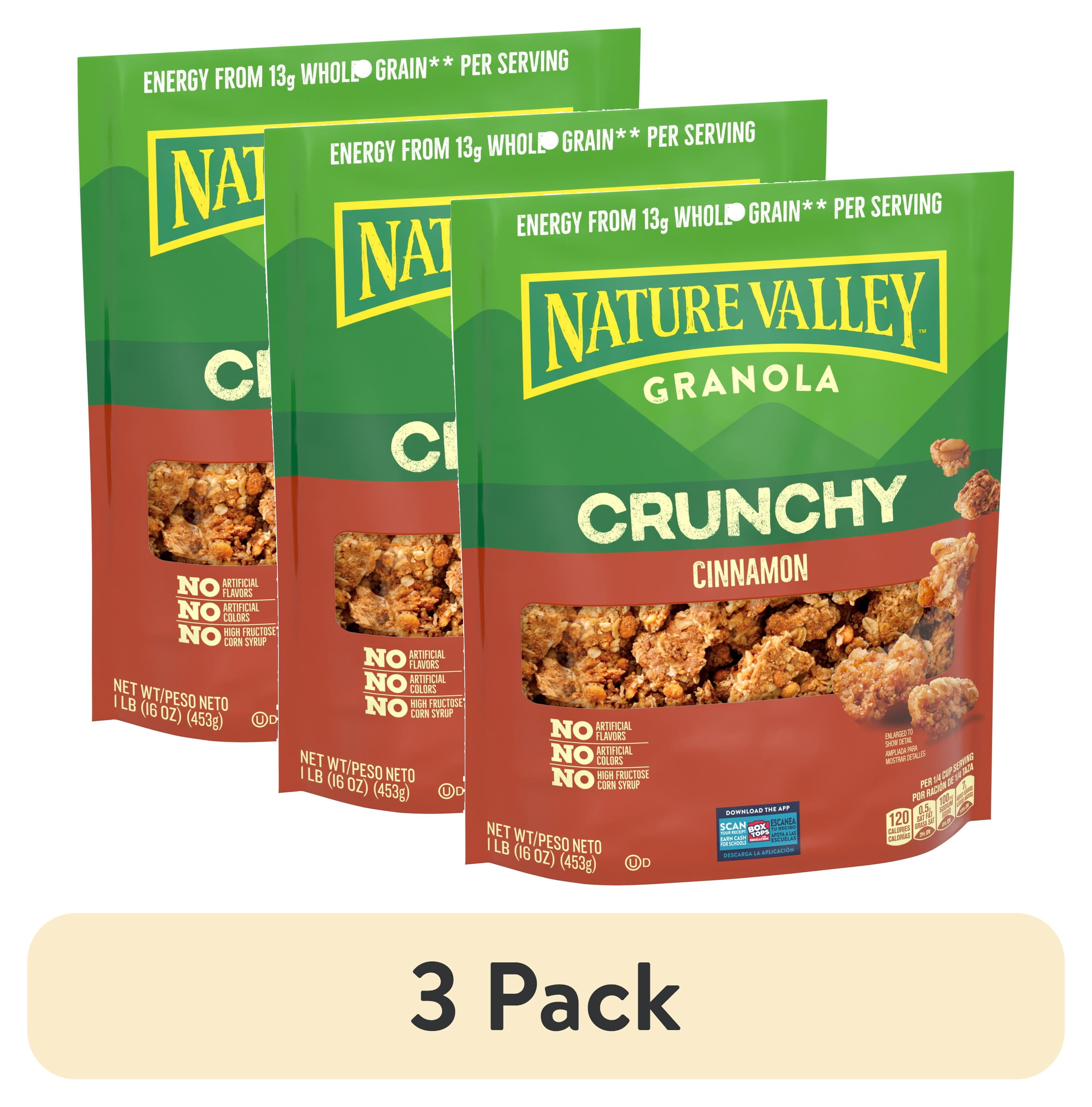 (3 pack) Nature Valley Crunchy Cinnamon Granola Pouch, 16 oz