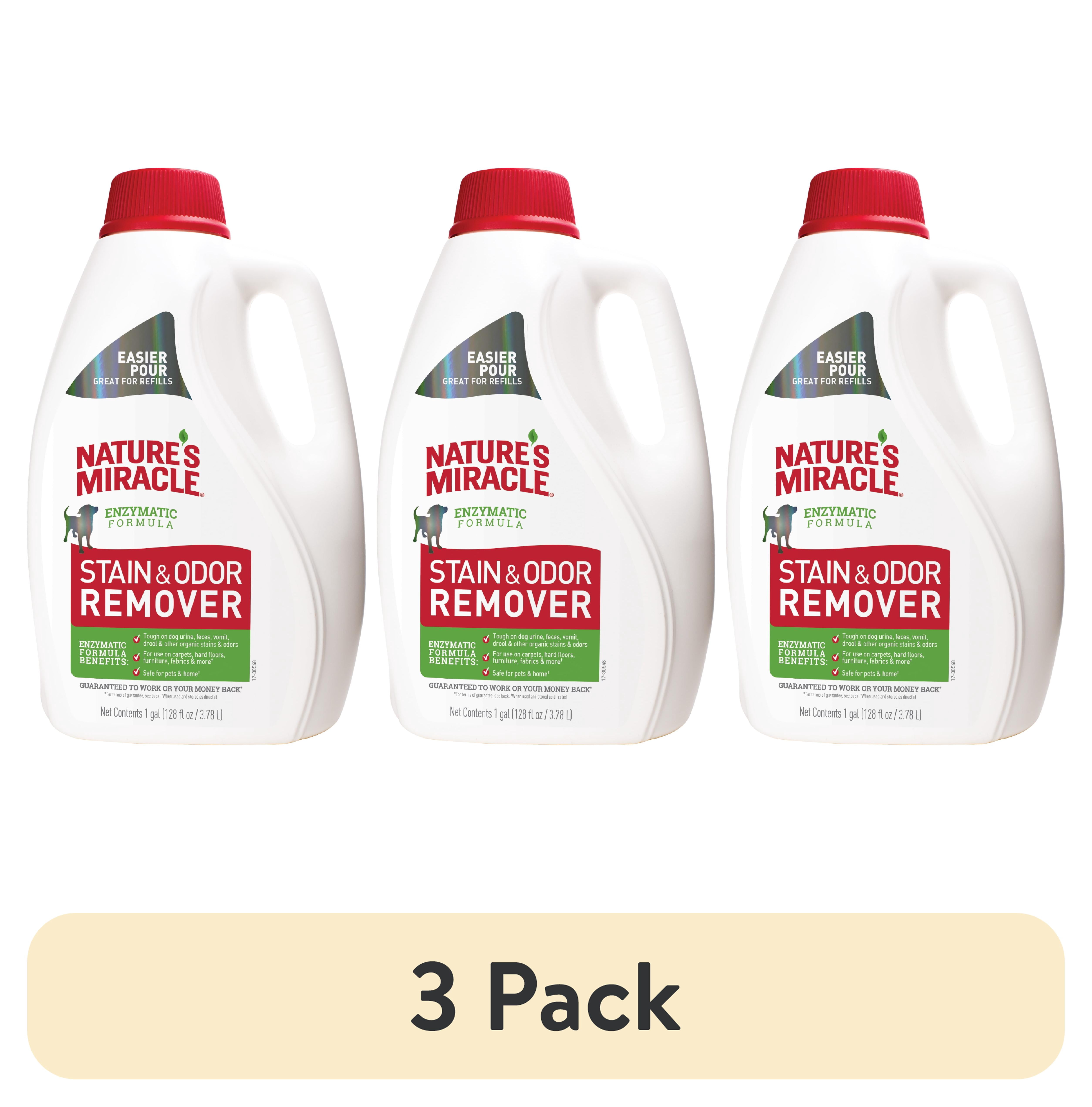 (3 pack) Nature's Miracle Dog Stain and Odor Remover, 1 gal