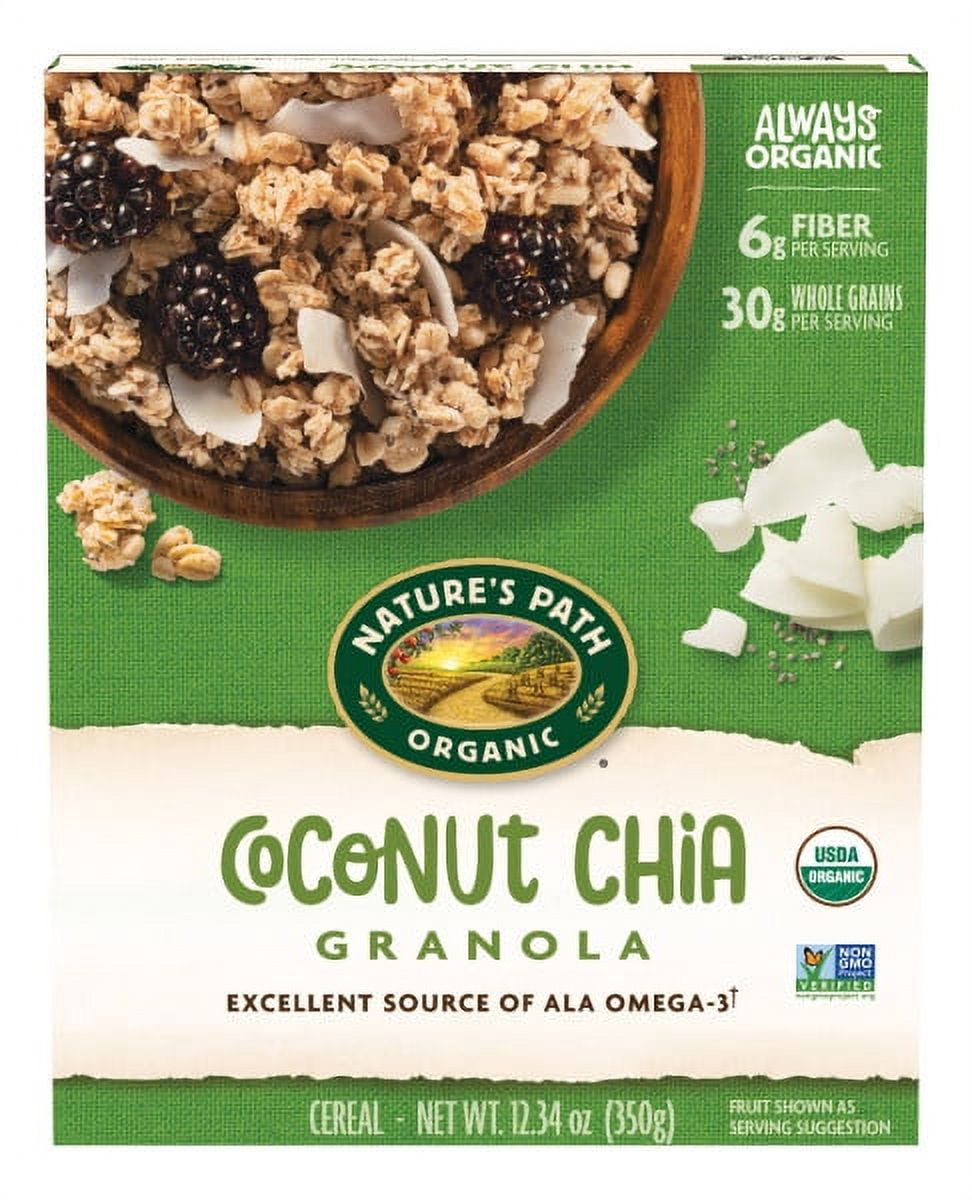 (3 pack) Nature's Path Organic Granola, Coconut Chia, 12.34oz Box