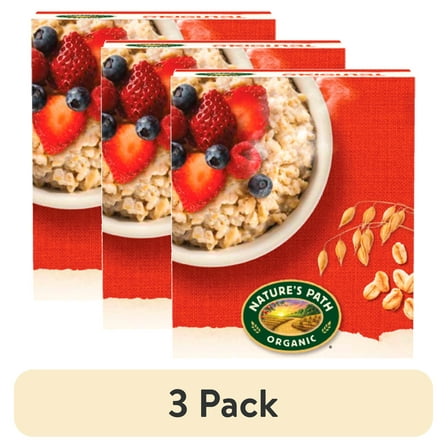 (3 pack) Nature's Path Organic Oatmeal, Original Instant, 14oz Box