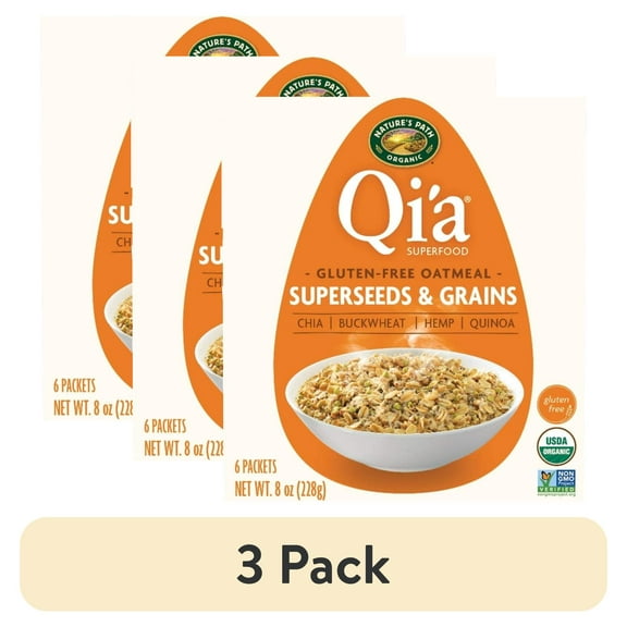 (3 pack) Nature's Path Qi'a Organic Superseed Oatmeal 8oz Box