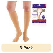 (3 pack) Neo G Knee Highs Compression Socks 20-30mmHg Large, Tan