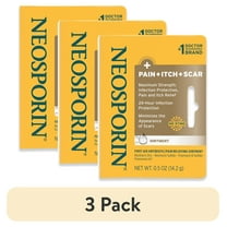 (3 pack) Neosporin Pain, Itch, Scar Antibiotic Ointment with Bacitracin,.5 oz