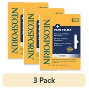 (3 pack) Neosporin + Pain Relief Dual Action Topical Antibiotic Ointment, 1 oz