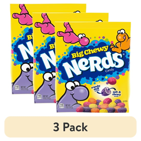 (3 pack) Nerds Big Chewy Candy, 6 oz