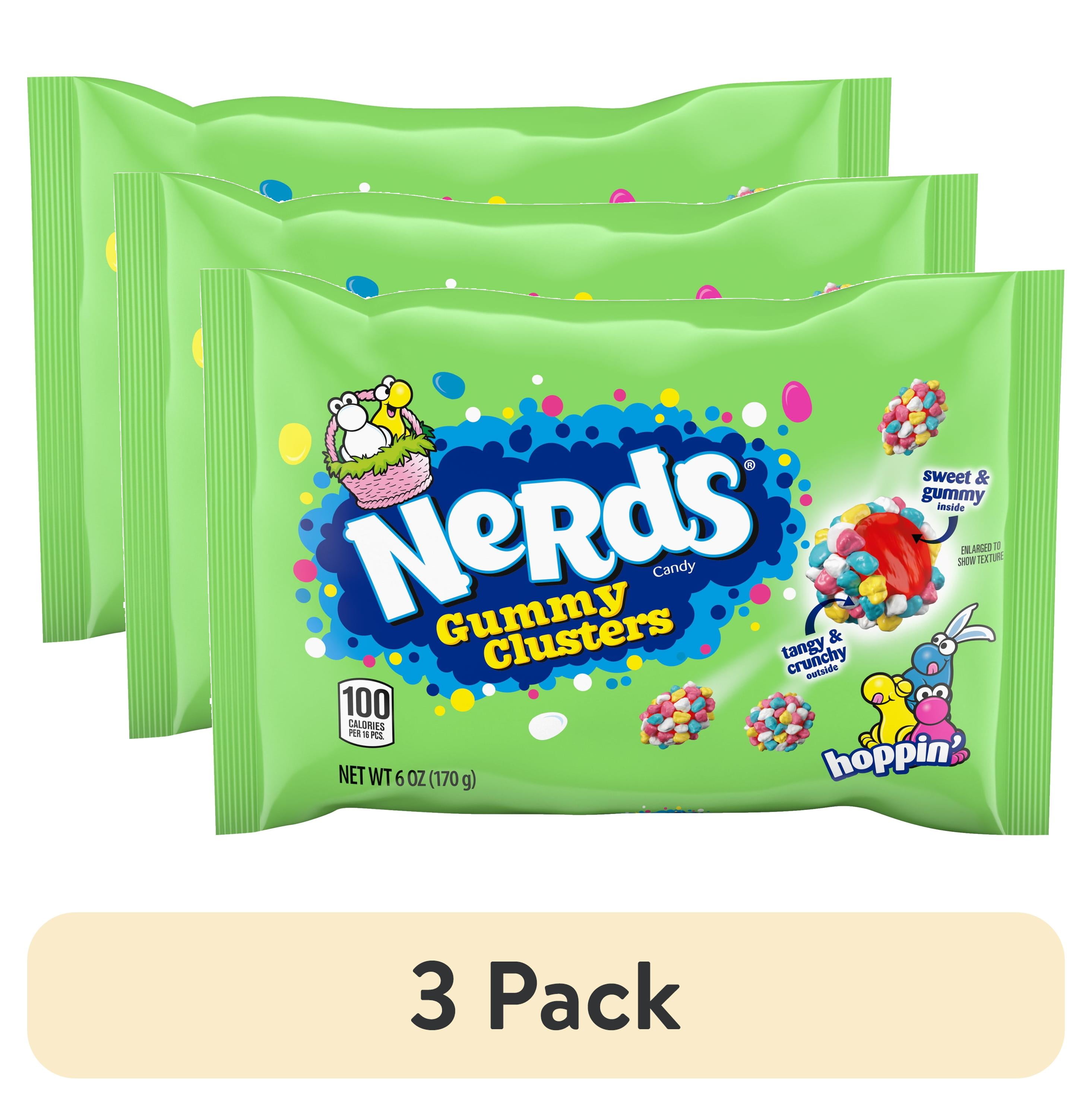 (3 pack) Nerds Hoppin Gummy Clusters Easter Candy, 6 oz, Pouch