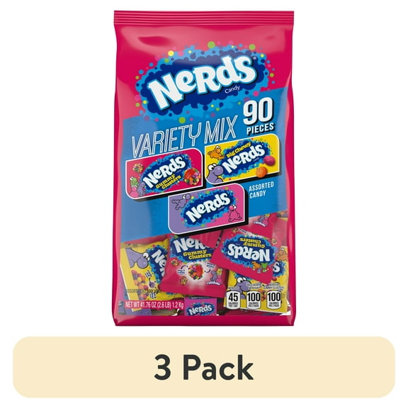 (3 pack) Nerds Variety Pack 90 Count 41.76 Ounce Mixed Bag
