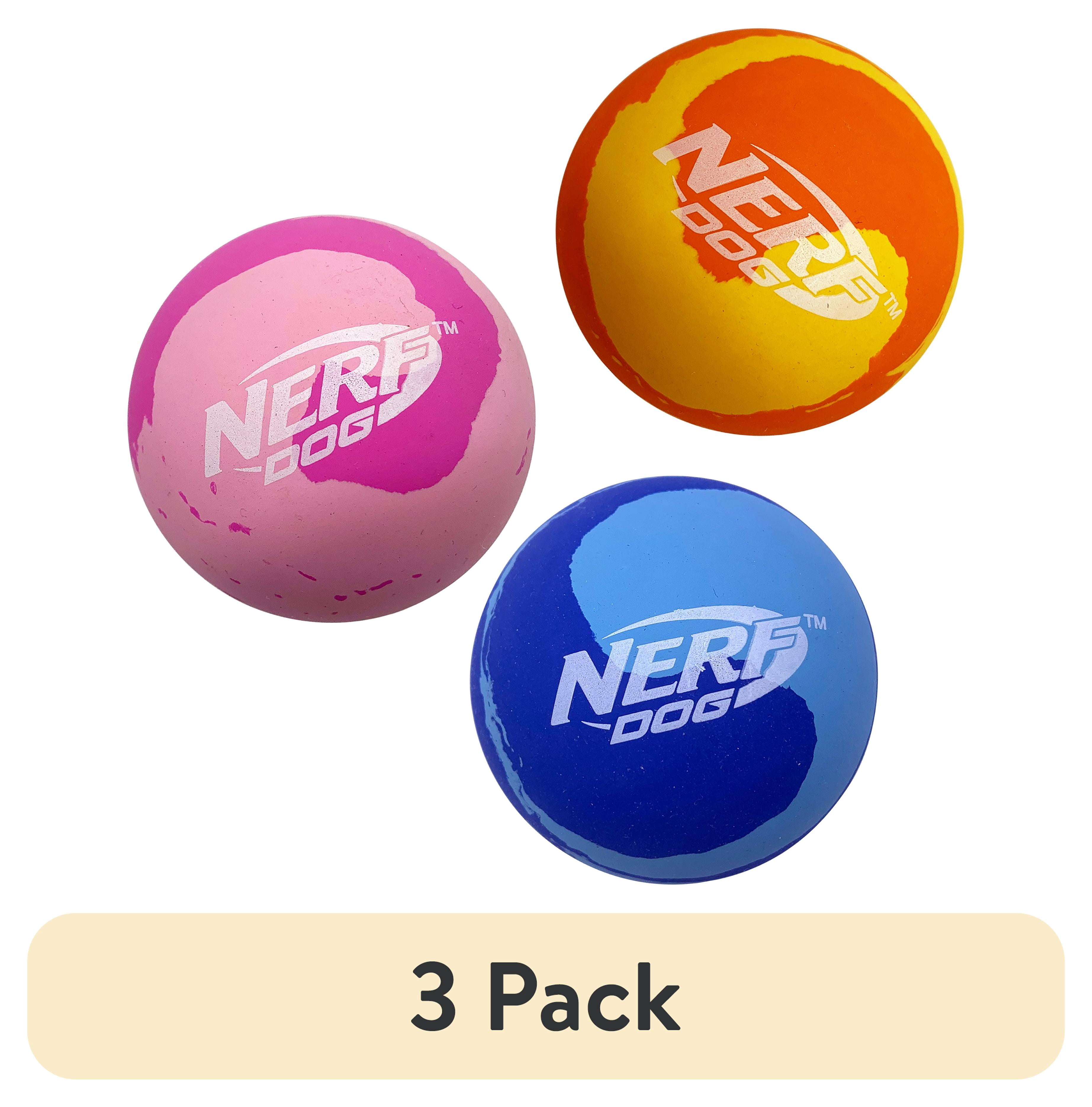 (3 pack) Nerf Dog Rubber Super Bounce Ball Fetch Dog Toy, 2.4 inch, 3 Pack