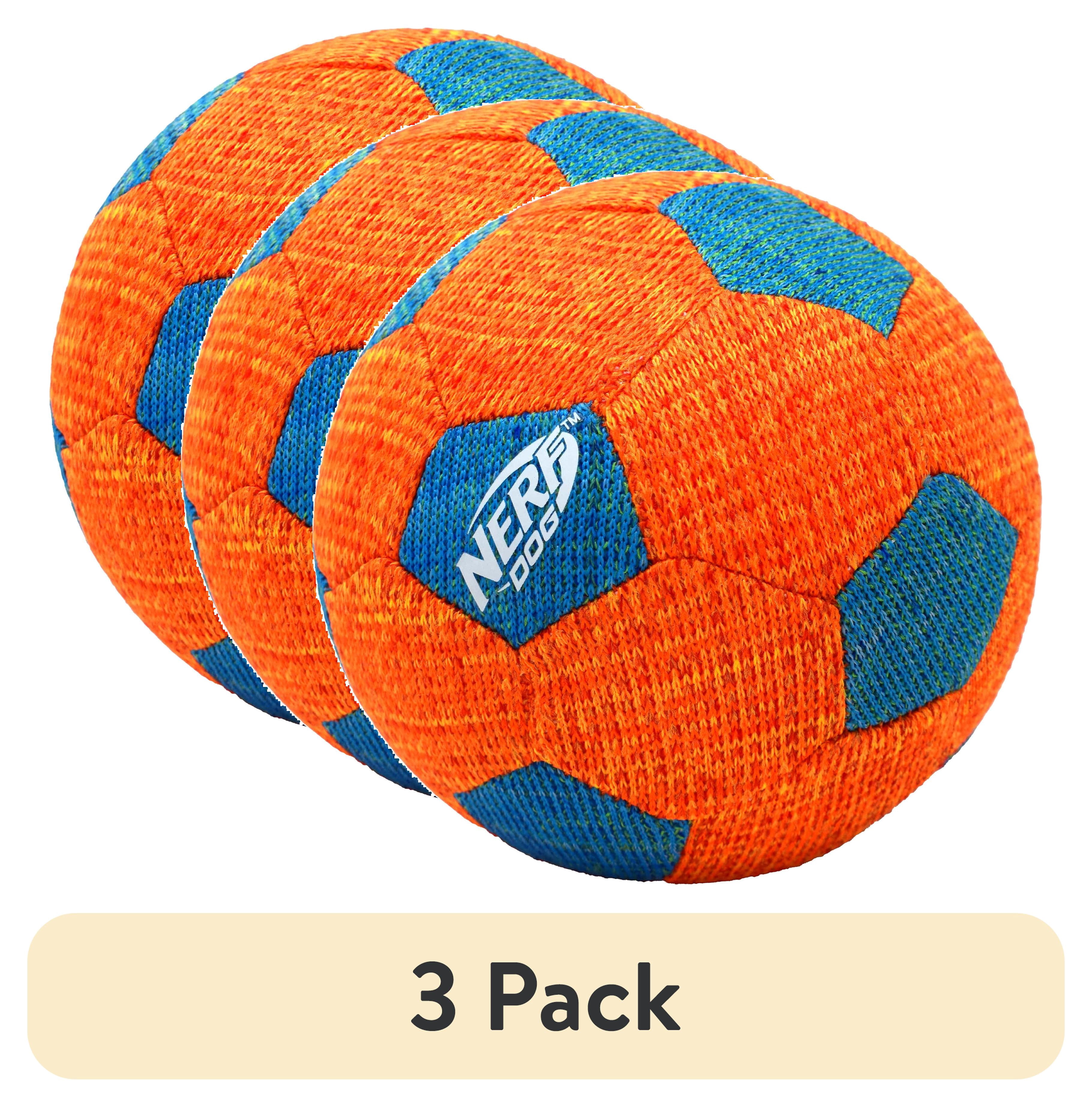 2 pack) Nerf Dog X-Weave Squeak Soccer Ball for Large Dogs