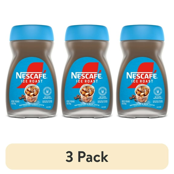 (3 pack) Nescafé Ice Roast, Instant Coffee, 6 oz