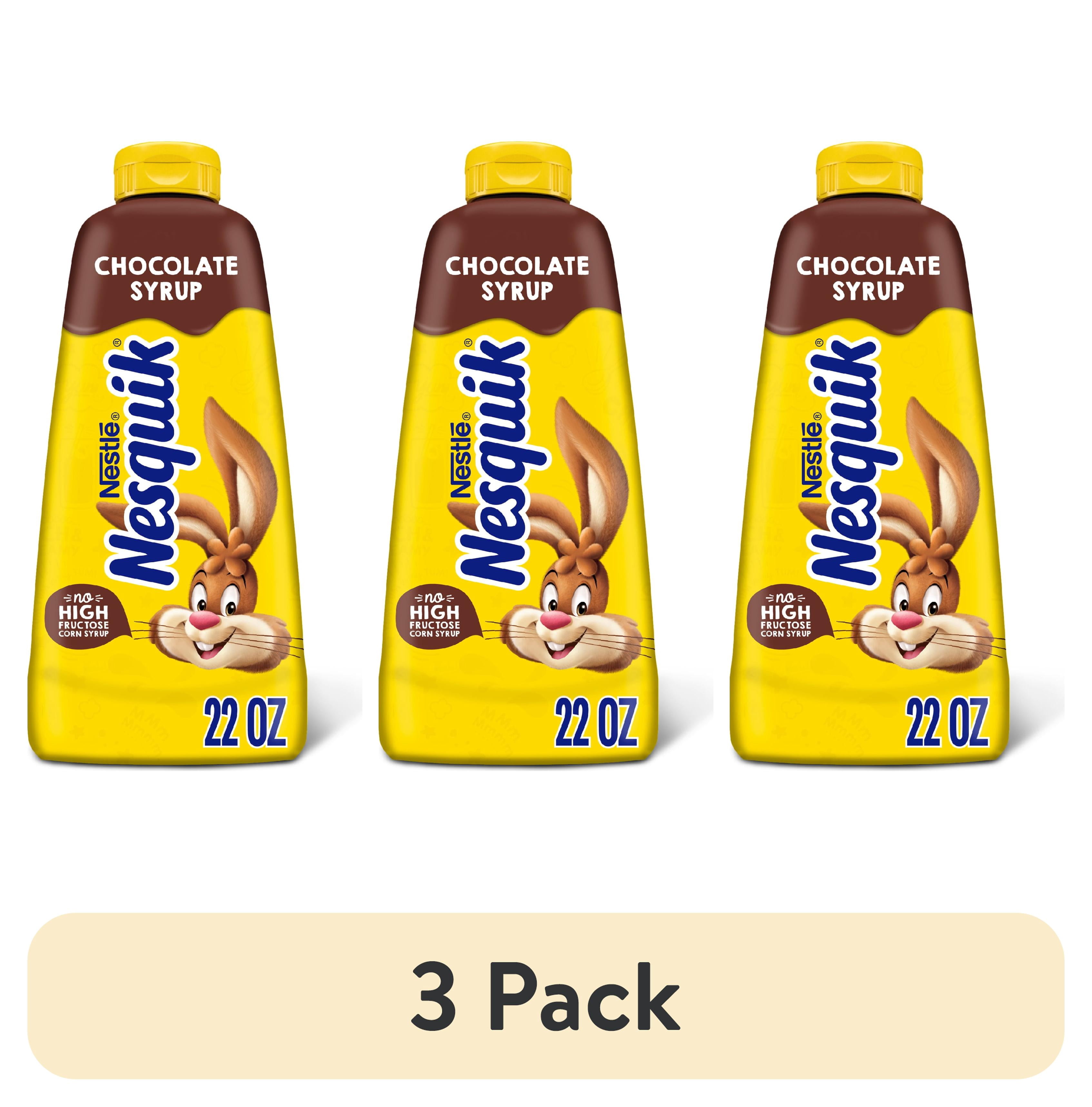 (3 pack) Nesquik Chocolate Syrup for Milk or Ice Cream, 22 oz 1.375 lb.