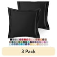 thumbnail image 1 of (3 pack) Nestl Black Euro Pillow Sham Set of 2, Premium 1800 Series Double Brushed Bed Pillow Cases, Euro 26" X 26", 1 of 7