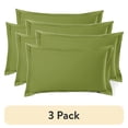 thumbnail image 1 of (3 pack) Nestl Pillow Sham Set of 2, Premium 1800 Series Double Brushed Bed Pillow Cases, Calla Green, King 20" X 36", 1 of 6