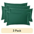 thumbnail image 1 of (3 pack) Nestl Pillow Sham Set of 2, Premium 1800 Series Double Brushed Bed Pillow Cases, Hunter Green, King 20" X 36", 1 of 6