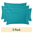 thumbnail image 1 of (3 pack) Nestl Pillow Sham Set of 2, Premium 1800 Series Double Brushed Bed Pillow Cases, Teal, King 20" X 36", 1 of 6