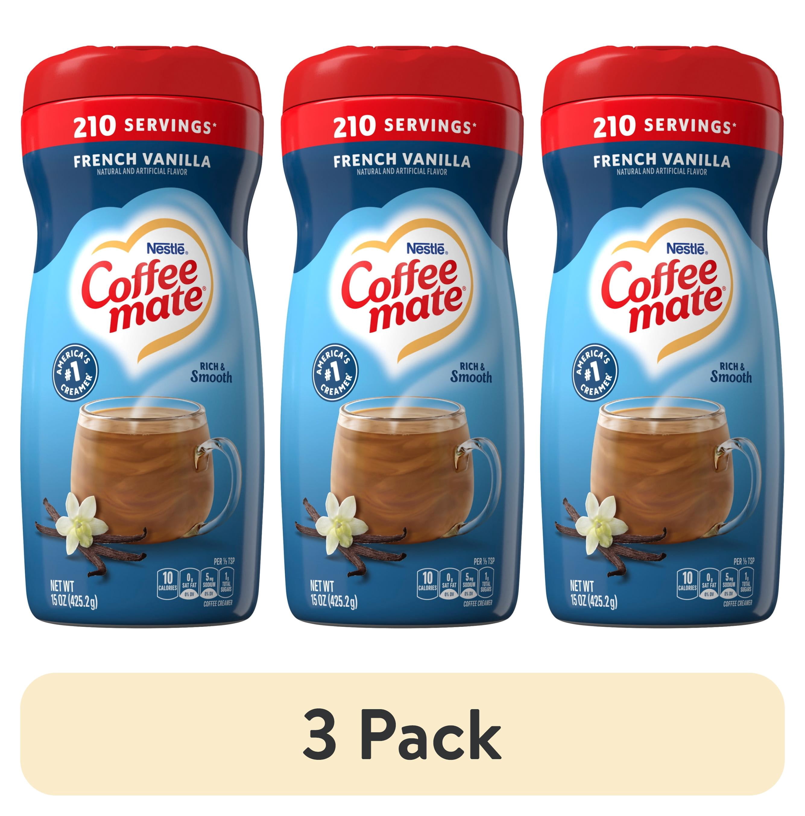 (3 pack) Coffee mate French Vanilla Powder Coffee Creamer, 15 oz