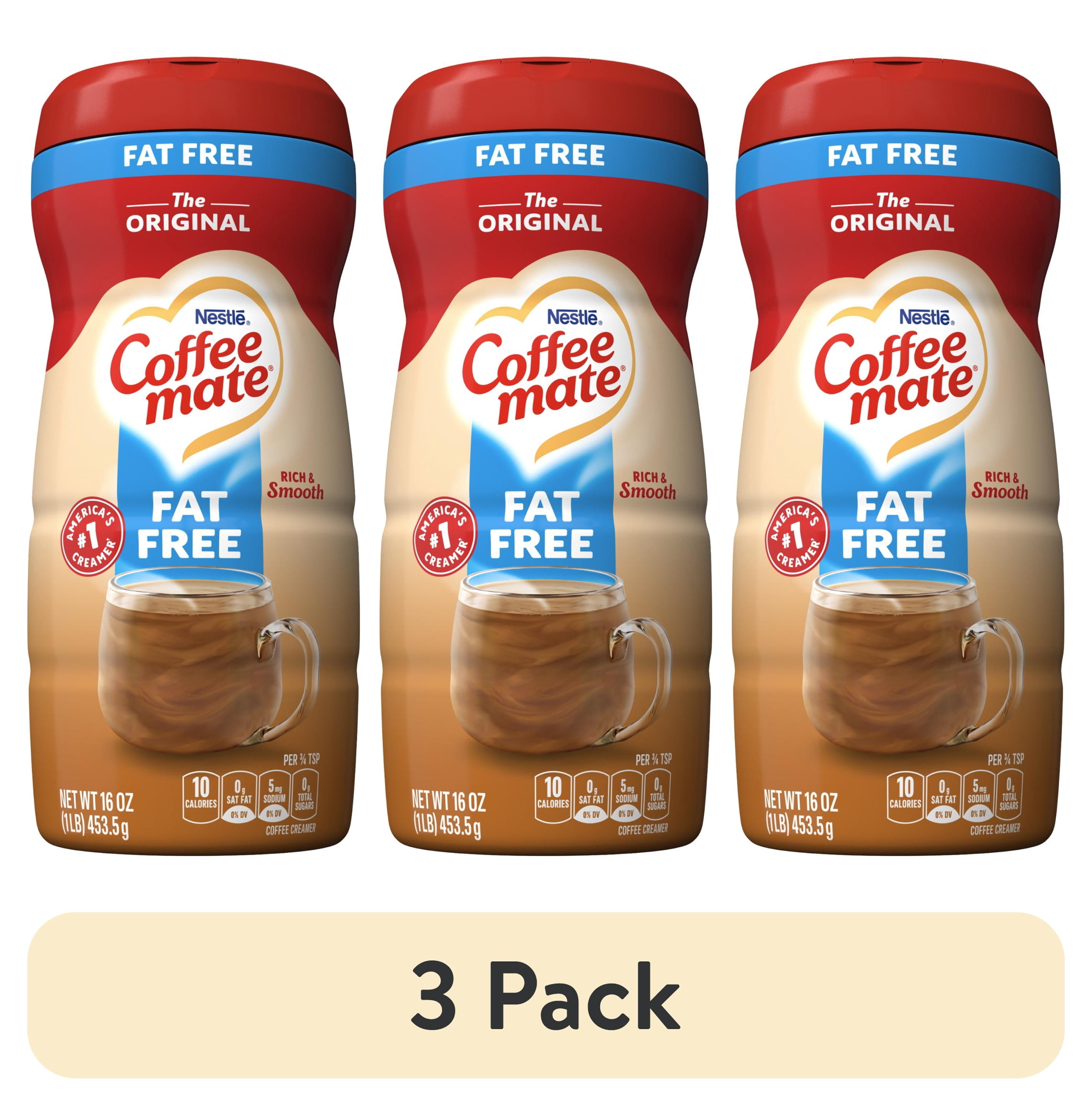 (3 pack) Coffee mate Original Fat Free Powder Coffee Creamer, 16 oz