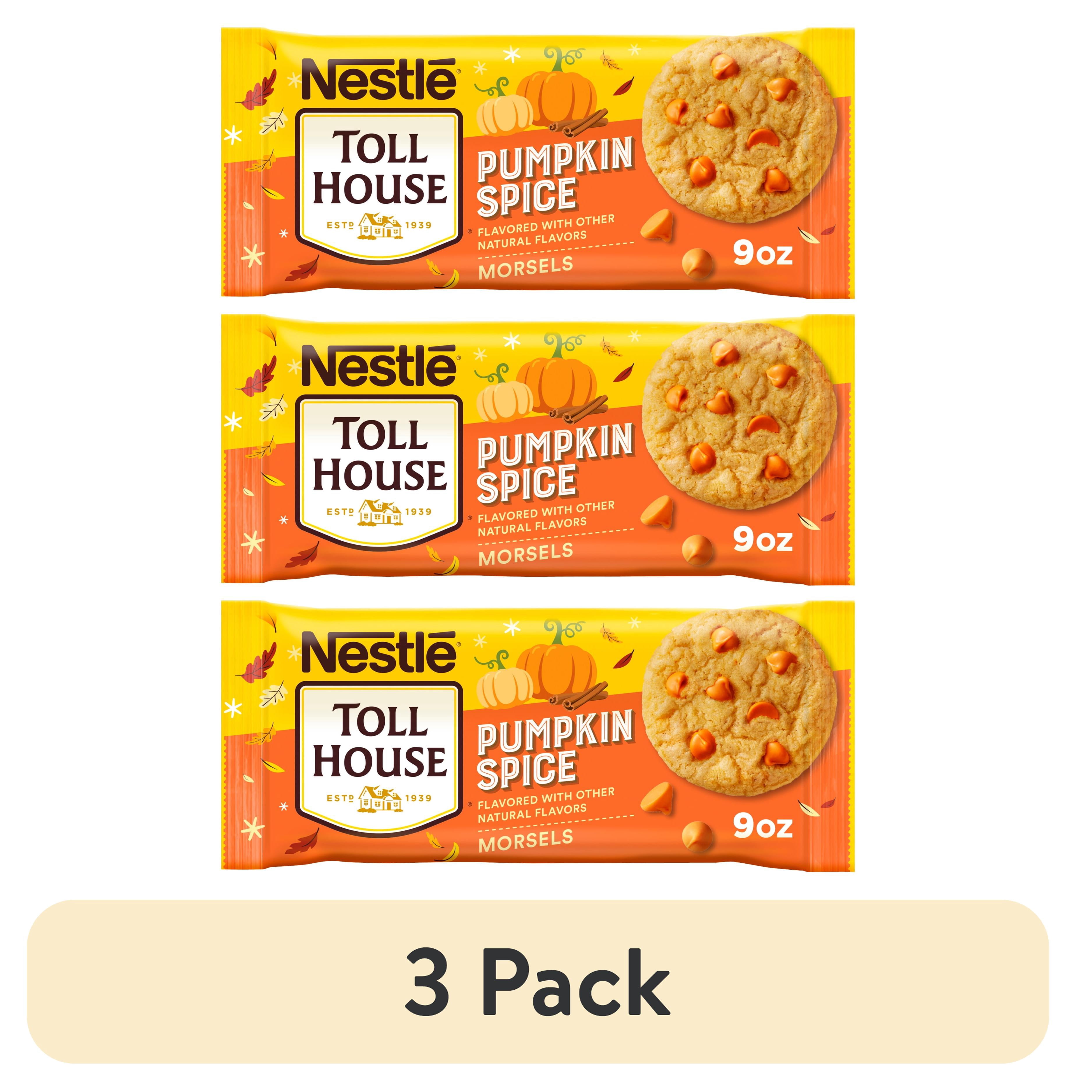 (3 pack) Nestle Toll House Pumpkin Spice Regular
Baking Chips, Morsels for Halloween
Baking, 9 oz Bag​