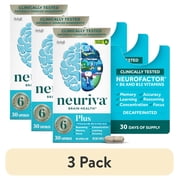 (3 pack) Neuriva Plus Brain Health Supplement, Vitamins B12 & B6, Support for Memory and Focus, 30ct Capsules