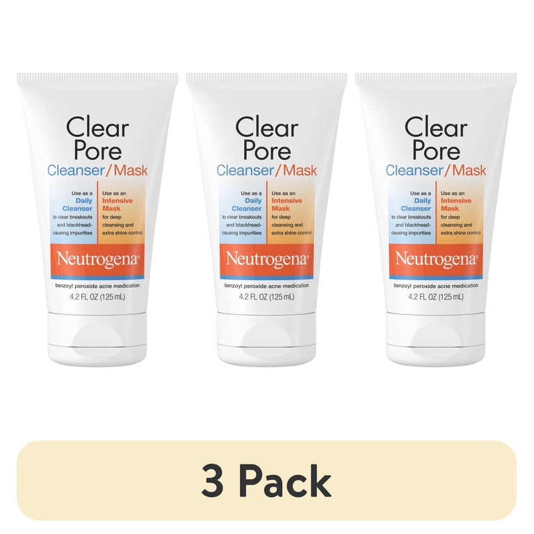 クレンジング・メイク落とし CLEARPORE 3 pack) Neutrogena Clear Pore 3.5% Benzoyl Peroxide Face Wash