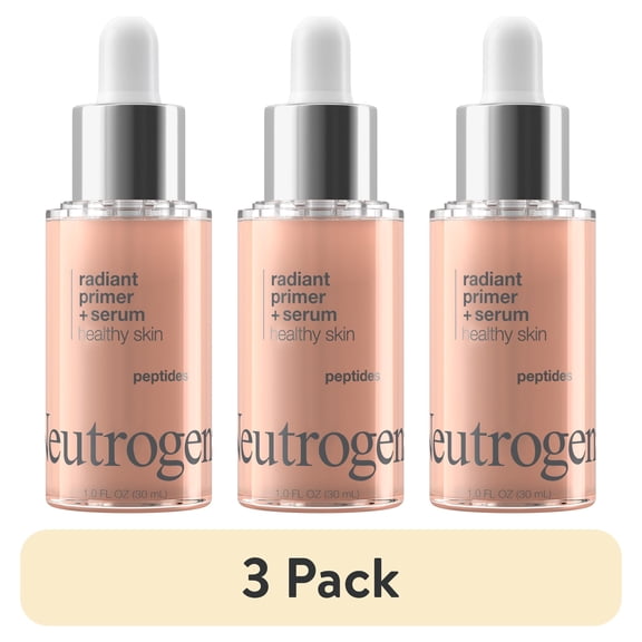 (3 pack) Neutrogena Healthy Skin Radiant Booster Primer & Serum, 1.0 fl. oz