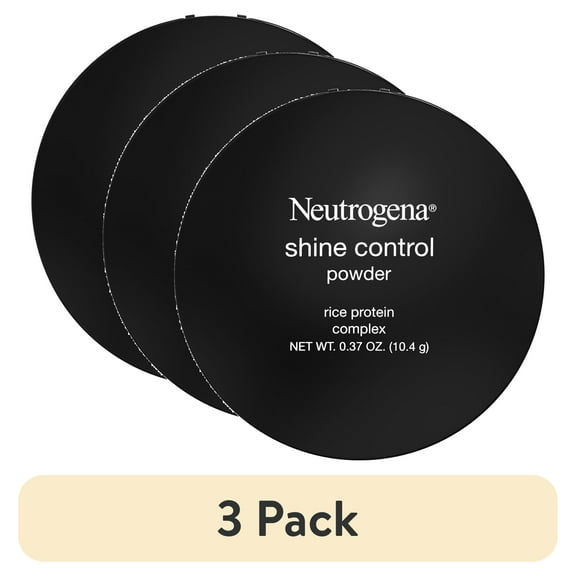 (3 pack) Neutrogena Shine Control Mattifying Face Powder, Invisible 10, 0.37 oz
