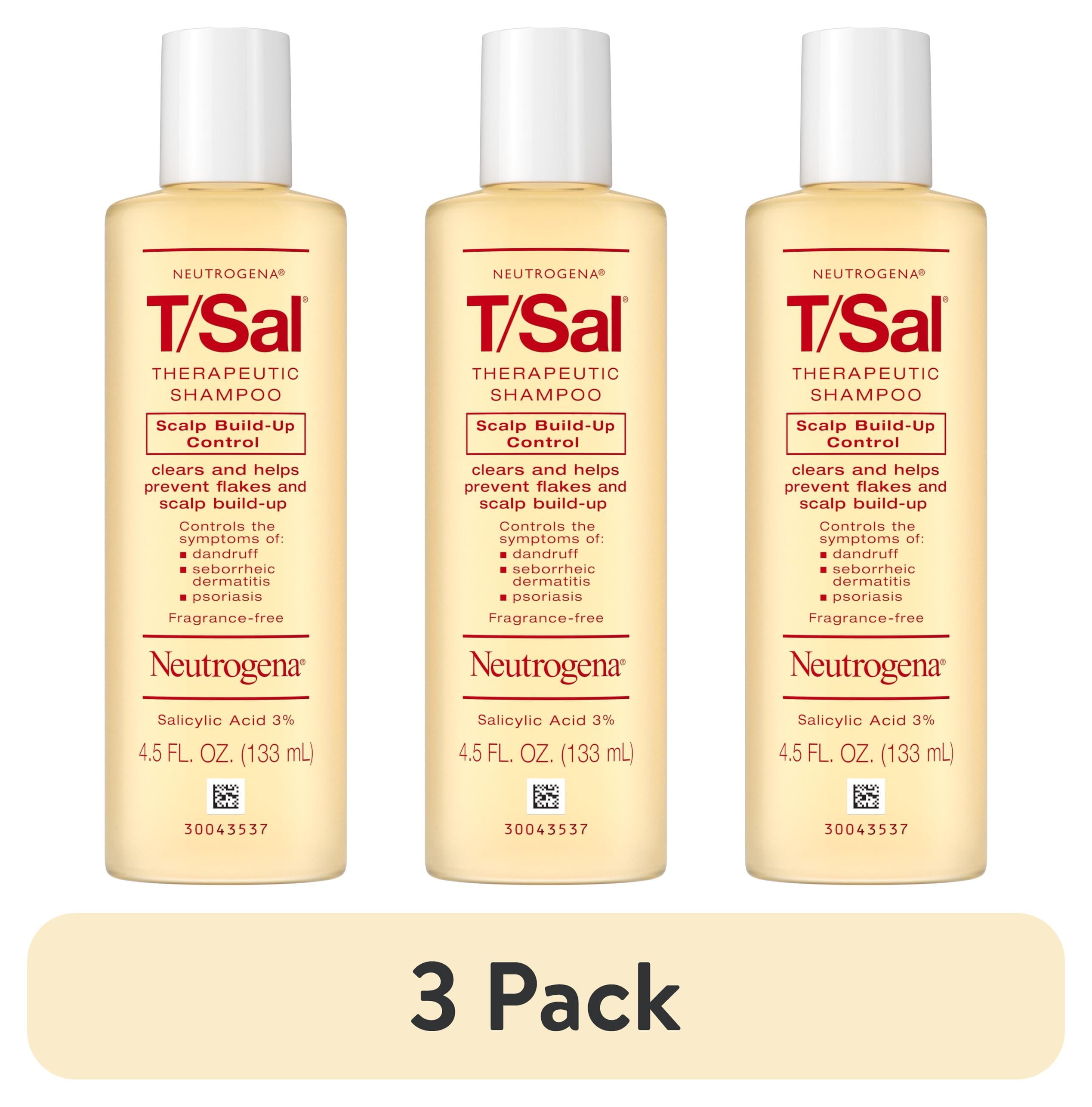 3 pack) Neutrogena T/Sal Therapeutic Shampoo, Dandruff Shampoo