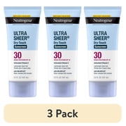 3 pack Neutrogena Ultra Sheer Sunscreen SPF 30 Body Sunscreen Lotion, Dry-Touch Sun Protection, 5 fl oz