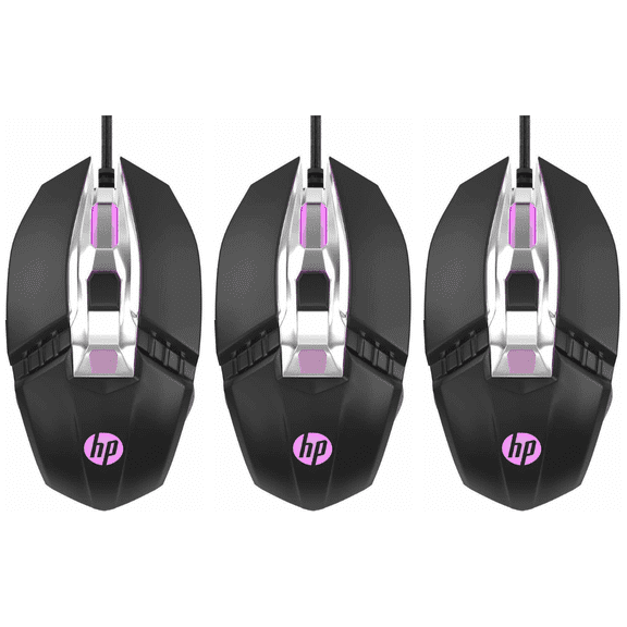 (3 pack) New HP Mouse (M270) RGB Backlit Programmable Buttons PC Gaming Mouse Ergonomically Designed 7 Backlight Colors