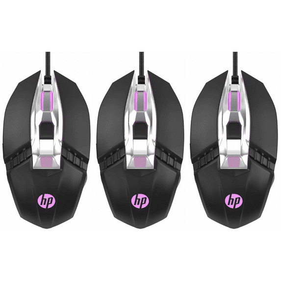 (3 pack) New HP Mouse (M270) RGB Backlit Programmable Buttons PC Gaming Mouse Ergonomically Designed 7 Backlight Colors