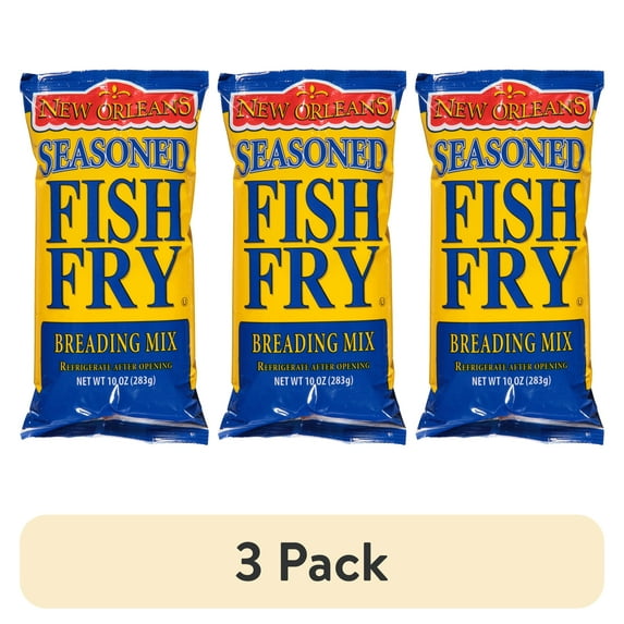 (3 pack) New Orleans Kosher Seasoned Fish Fry, 10.0 oz Bag
