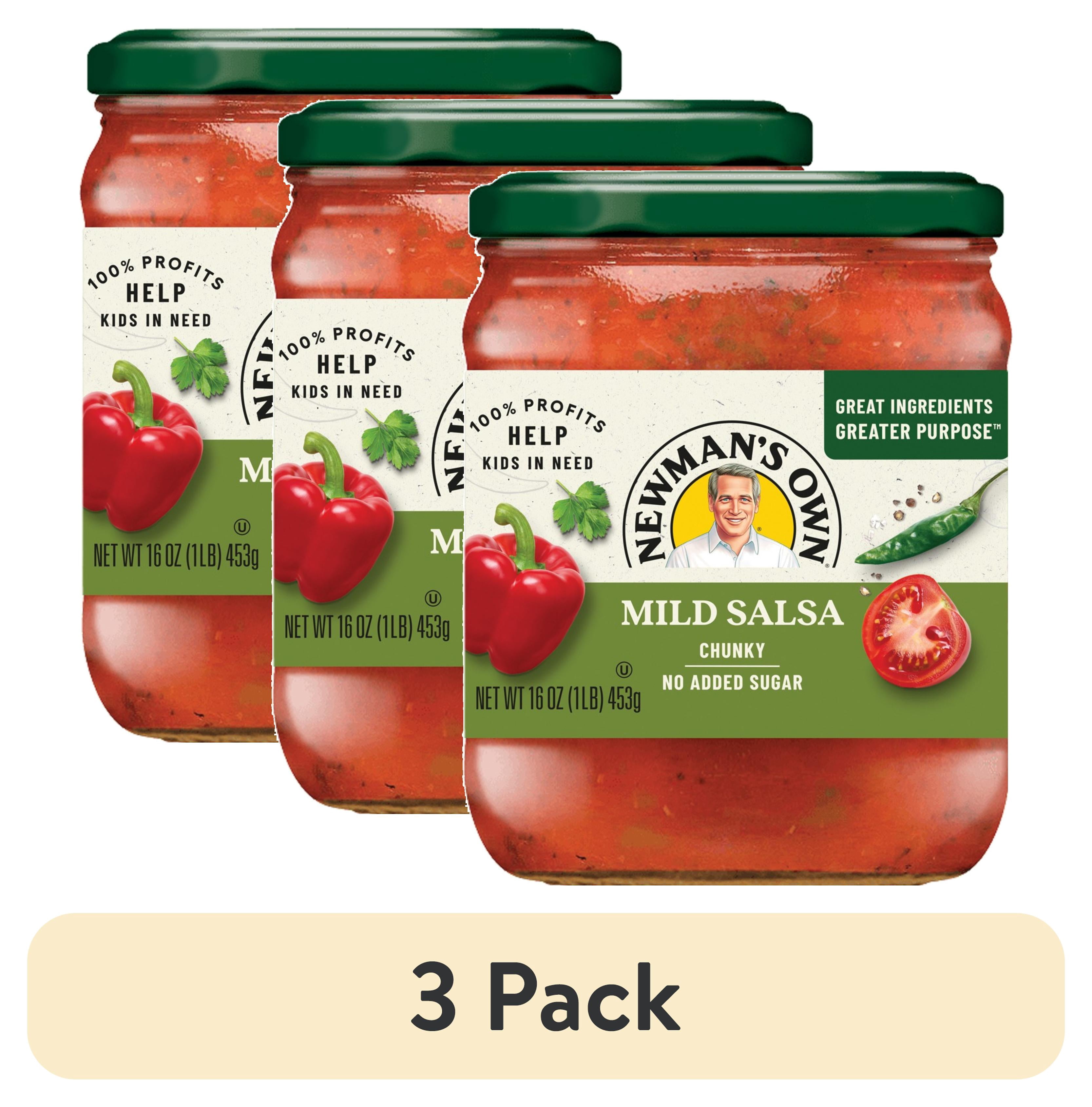 (3 pack) Newman's Own Chunky Mild Salsa, 16 oz