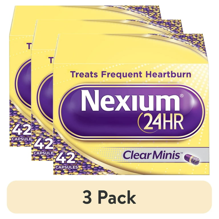3 pack) Nexium 24HR Clearminis Acid Reducer Heartburn Relief