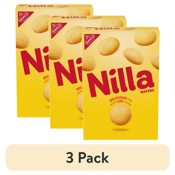 (3 pack) NILLA Wafers Cookies, Vanilla Wafers, 11 oz