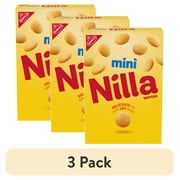 (3 pack) NILLA Wafers Mini Cookies, Vanilla Wafers, 11 oz