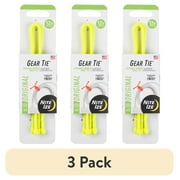 (3 pack) Nite Ize Gear Tie Reusable Rubber Twist Tie 12 in. - 2 pack - Neon Yellow