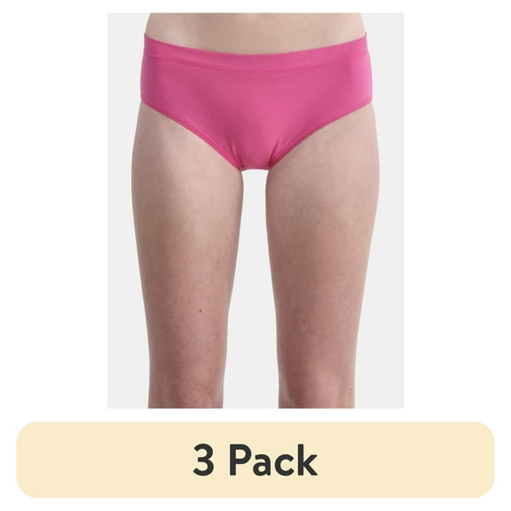 (3 pack) No Boundaries Cotton Hipster Panty, Women’s and Women’s Plus, Sizes XS-XXXL