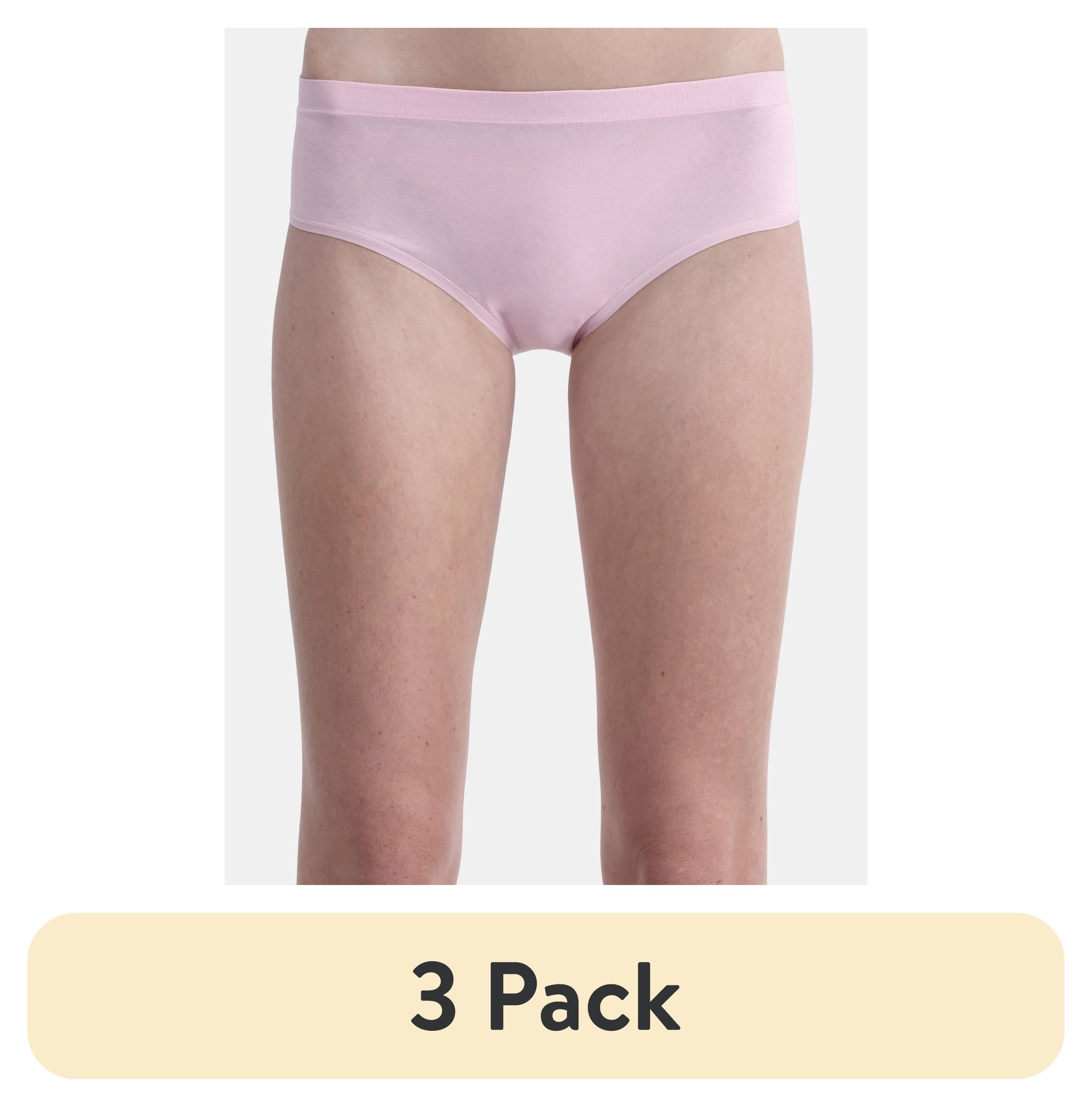 (3 pack) No Boundaries Cotton Hipster Panty, Women’s and Women’s Plus, Sizes XS-XXXL