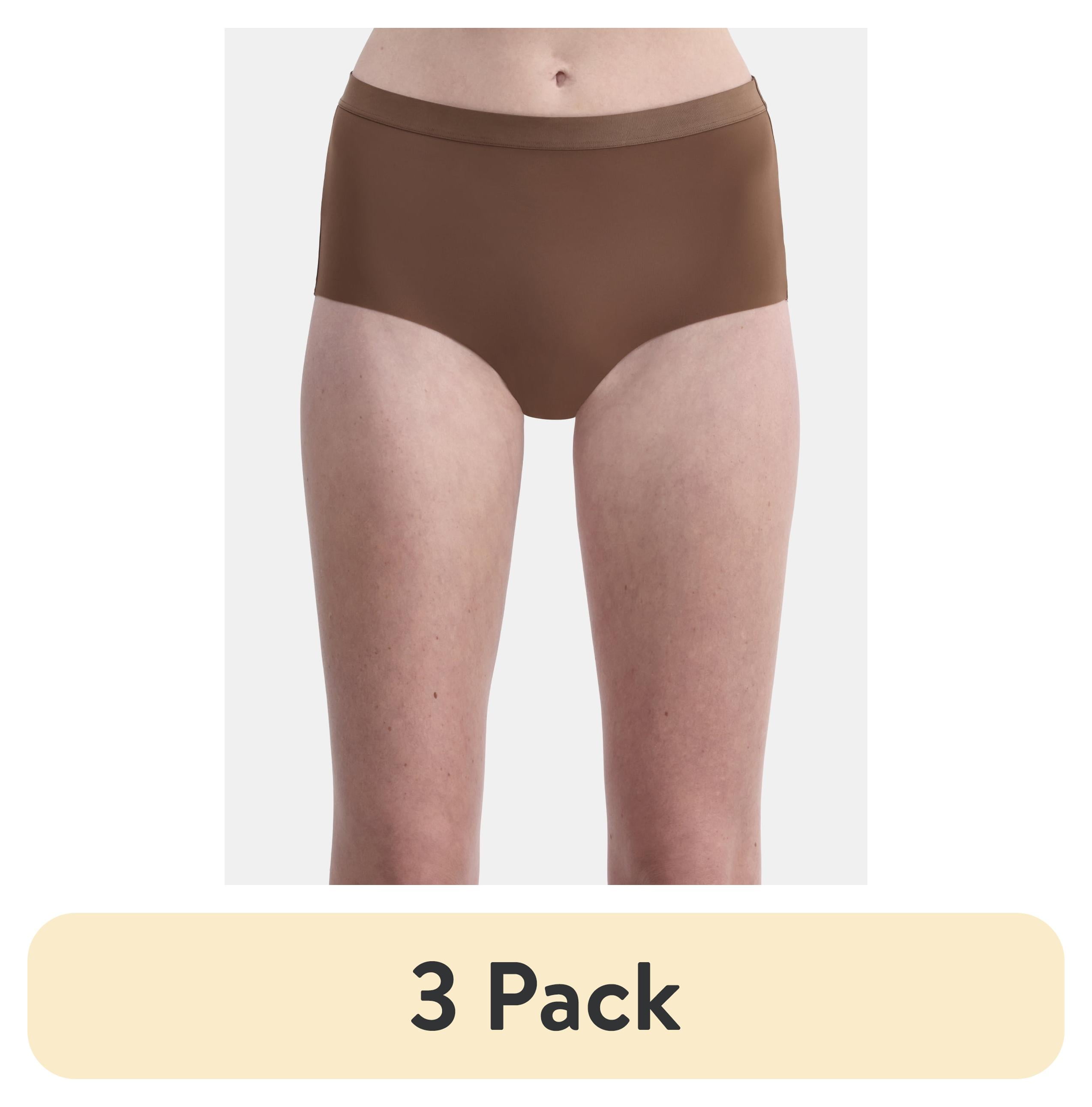(3 pack) No Boundaries Micro Brief Panty, Women’s and Women’s Plus, Sizes S-XXXL